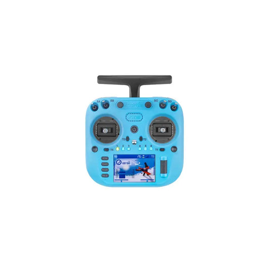 TX15 Radio Controller in Iceberg Blue, featuring 3.5-inch IPS touchscreen, V5.0 hall sensor gimbals, built-in ExpressLRS 2.4GHz / 900MHz Sub-G, and customizable controls for FPV and RC applications.