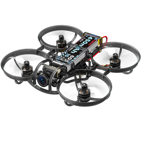 Side view of STARTFPV R8 Tiny Whoop Micro FPV Racing Drone highlighting lightweight design, brushless motor, and ELRS compatibility