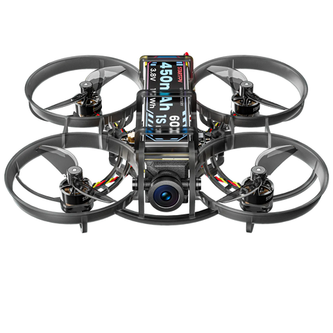 Top view of STARTFPV R8 Tiny Whoop Micro FPV Racing Drone featuring integrated 5-in-1 flight controller, brushless motor, and ELRS