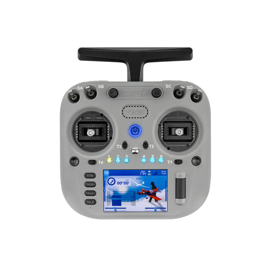 TX15 Radio Controller in Iron Grey, featuring 3.5-inch IPS touchscreen, V5.0 hall sensor gimbals, built-in ExpressLRS 2.4GHz / 900MHz Sub-G, and customizable controls for FPV and RC applications.