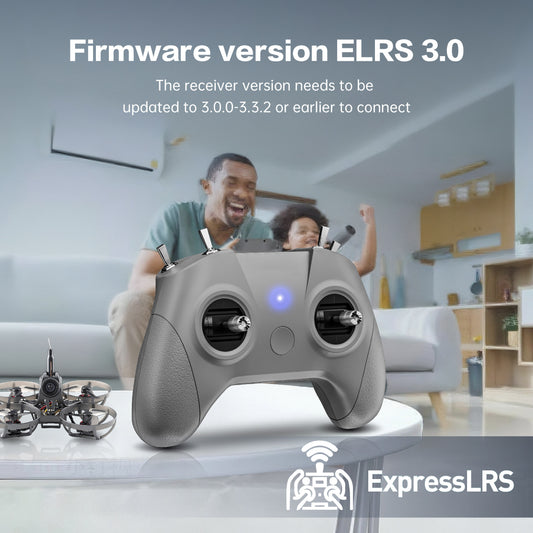 STARTFPV C8 8-channel transmitter with ELRS 3.0 protocol, showing remote controller designed for stable, low-latency FPV drone control and compatibility with multiple micro and racing drones.
