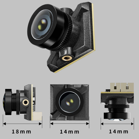 STARTFPV T8-C2 FPV camera supporting analog FPV signal output with OSD telemetry overlay