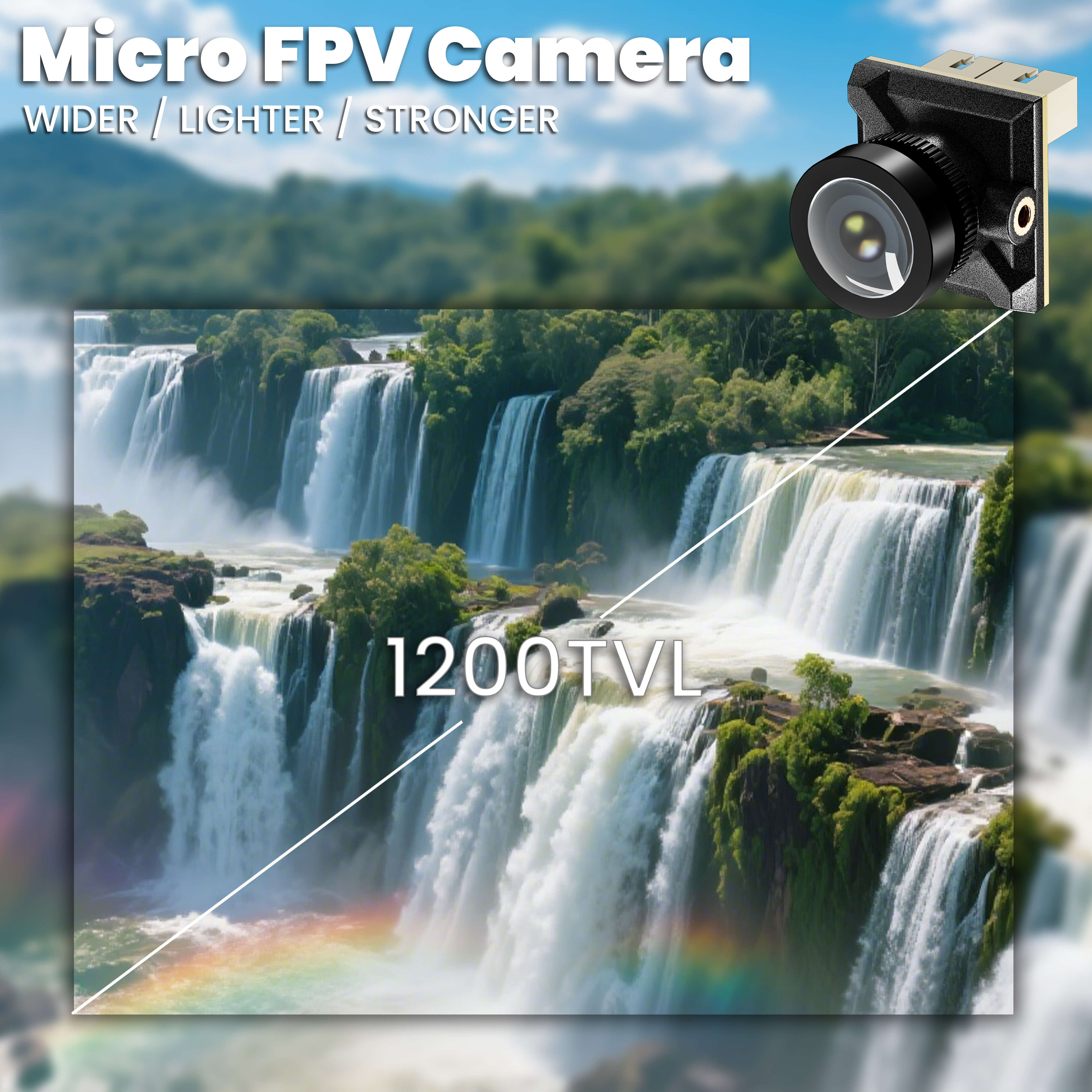 STARTFPV T8-C2 1200TVL FPV camera providing clear and detailed video with natural colors