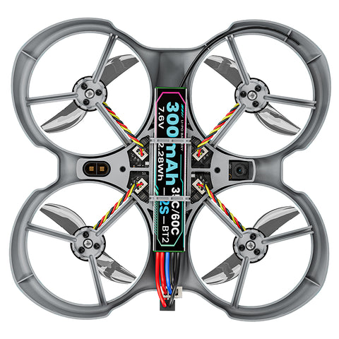 STARTFPV T8 mini drone top view highlighting 1102 7800KV brushless motors and propellers